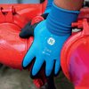 Ge Dipped Sandy Gloves, Black/Blue, 15GA, 1 Pair, L GG211LC